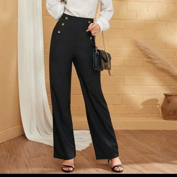 SHEIN Pants - SHEIN Double Breasted High Waist Tailored Pants